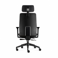 Chaise de bureau exécutive ergonomique en cuir avec base pivotante réglable en hauteur et fonction de soutien lombaire pour la maison, le bureau ou la chambre