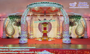 Magnífica Corona de Boda del Sur de la India, Mandap, la Mejor Corona del Sur de la India para Bodas, Mandap, Preciosa Corona Támil para Bodas, Mandap, Australia - Product Image 3