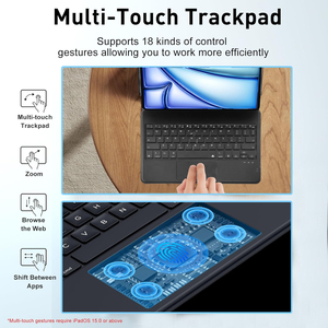Oem Biểu Tượng Ngôn Ngữ Từ Trường Hợp Không Dây Trackpad Backlit Đứng Folio Bàn Phím Cho iPad Không Khí 11 2024 A2899 A2900 Ma Thuật Bàn Phím - Product Image 3