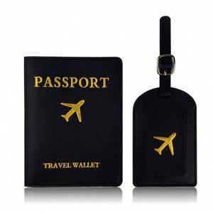 Elegante Tarjetero con Bloqueo RFID, Cartera para Pasaporte, Cartera de Viaje Segura de Cuero PU con Estampado en Caliente para Oficina y Material Escolar - Product Image 3