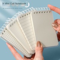 Mini carnet à spirale A7, format de poche, pour enfants, étudiants, notes, bloc-notes professionnel, carnet portable, couverture en PP, fournitures scolaires et de bureau