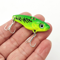 Lot de 5 leurres VIB 7g en acier inoxydable à trois pointes, hameçons doubles, appâts bioniques pour poisson-serpent, achigan, poisson mandarin, carpe noire