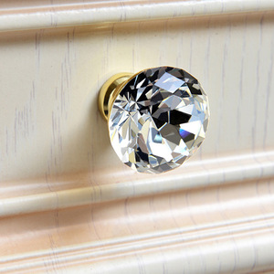 Furniture Cupboard Glass <strong>Knobs</strong> Wardrobe Minimalist Crystal Round <strong>Knobs</strong> Cabinet <strong>Diamond</strong> <strong>Shape</strong> Handle <strong>Knobs</strong> - Product Image 3