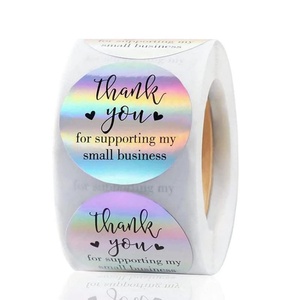 สติกเกอร์แบบม้วนพิมพ์โลโก้ กันน้ำ ผลิตตามสั่ง OEM สติกเกอร์ทรงกลมแบบกำหนดเอง วัสดุกระดาษและไวนิล - Product Image 6