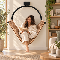 Ropecube - Balançoire Moderne en Corde de Polyester Tressée en Forme de V pour Intérieur, Salon, Chambre, Hôtel, Appartement