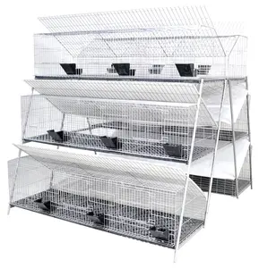 Vente directe des fabricants d'une Cage de type 3 couches 18 positions, Cage de lapin en fil métallique galvanisé à chaud