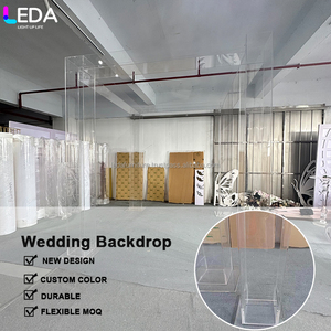 LEDA Prix d'usine Toile de fond transparente élégante en acrylique Décoration florale pour banquet de mariage - Product Image 2
