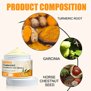 Curcuma naturel biologique perte de poids corporel brûleur de graisse du <span class=keywords><strong>ventre</strong></span> façonnant la cellulite brûlant la sueur crème amincissante - Product Image 4
