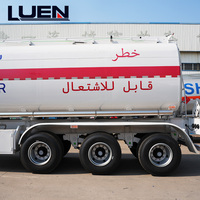 LUEN Shandong 95 tonnes, semi-remorque citerne en alliage d'aluminium pour le transport de pétrole, diesel et essence