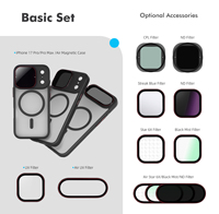Kit de filtres magnétiques pour objectif d'appareil photo pour iPhone 17 Pro Max UV CPL VND Black Mist – Accessoires de photographie mobile
