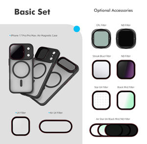 Kit de filtres magnétiques UV CPL VND ND <span class=keywords><strong>Black</strong></span> <span class=keywords><strong>Mist</strong></span> pour accessoires de photographie mobile iPhone 17 <span class=keywords><strong>Pro</strong></span> 17 <span class=keywords><strong>Pro</strong></span> Max – Filtres d'objectif d'appareil photo - Product Image 2
