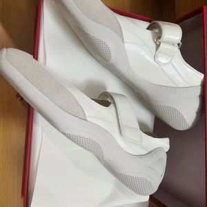 Scarpe da Ballerina Estive in Vera Pelle <span class=keywords><strong>con</strong></span> Logo Personalizzato, <span class=keywords><strong>Sneakers</strong></span> Casual da <span class=keywords><strong>Donna</strong></span> <span class=keywords><strong>con</strong></span> Suola Spessa e Chiusura in <span class=keywords><strong>Velcro</strong></span> - Product Image 5