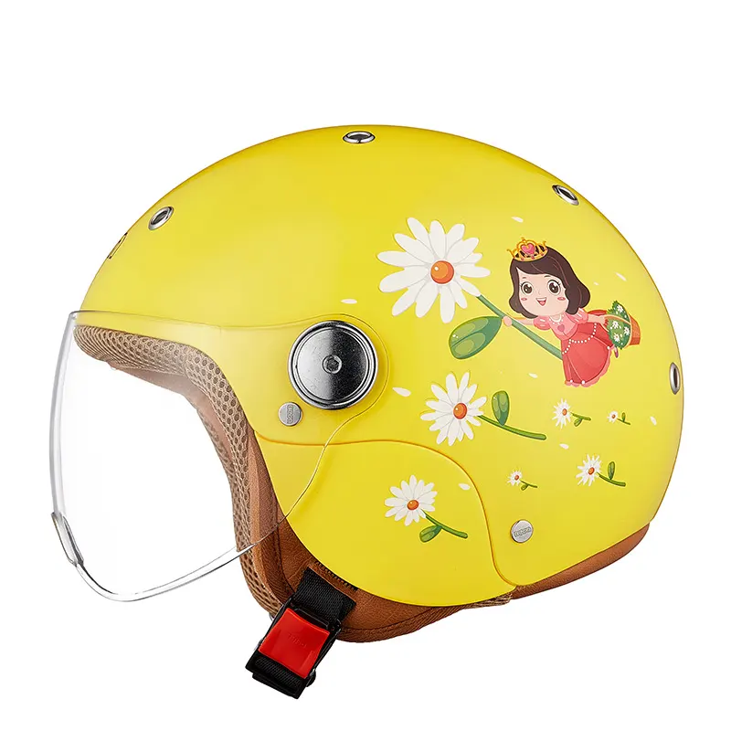 B-103 jaune enfant casque réglable enfant en bas âge vélo multicolore sécurité mignon moto casques demi visage enfants casque 103