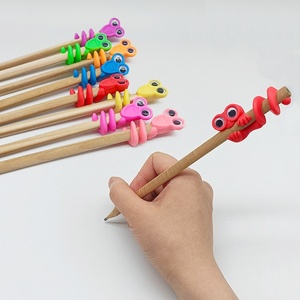 Cute Shape Soft Rubber Head Student Pencil Set Big Eye Bead Pen <b>Toy</b> Gift Small <b>Toy</b> 50mm Vending Capsule Plastic Pencil Topper - Product Image 2