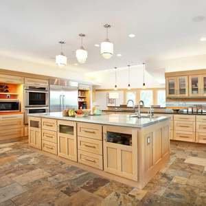 Mueble de Cocina Moderno, Mueble de Cocina Clásico Personalizado, Mueble de Cocina de Madera Maciza, Mueble de Cocina Personalizado - Product Image 1