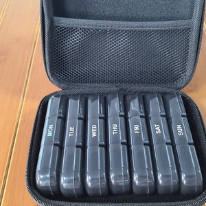 Custom Logo Portable 7 Day Pill Organizer | 50ml Travel Pill Box | 1 Year | Health Care | Promotional Giveaway & Corporate Gift