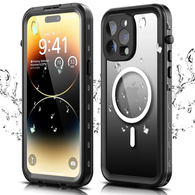 For iPhone 16/16 Pro/16 Pro Max Case IP68 Waterproof 360 Degree Protection Underwater Cover Mobile Phone Case