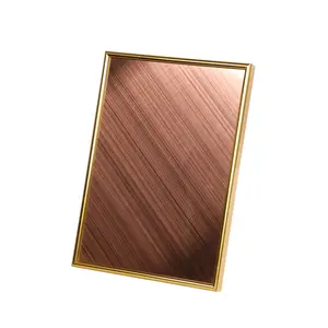 Brown Red Cross Hair Pattern Stainless Steel Plate Wall Decoration Hard 321 Stainless Steel Sheet