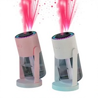 Diffuseur d'huiles essentielles portable ABS pour voiture 2024, humidificateur moderne avec bouton LED, projection de lumière ambiante, rotation colorée, marquee pour chambre à coucher