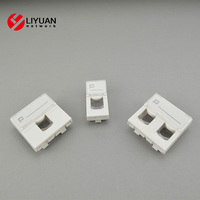 LIYUAN LY-FP65 Single Gang Blank Wand platte Telecom Teile STP/UTP/CAT6 Frontplatte Sockel Einsatz Jack Plug Panel Abdeckung