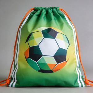 210D Waterproof Foldable Portable Polyester Drawstring Soccer <b>Ball</b> Bag for Football Sports - Product Image 1