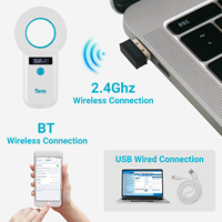 Escáner de Microchip Portátil para Mascotas Tera: Lector de Etiquetas para Animales 3 en 1 Inalámbrico BT 2.4G con Cable USB y Pantalla OLED W90B