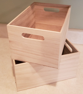 Caisses en bois, bacs en bois pour l'organisation de garde-manger, rangement de placards, arts et artisanat, organisateurs de meubles, conteneurs pour l'organisation - Product Image 4