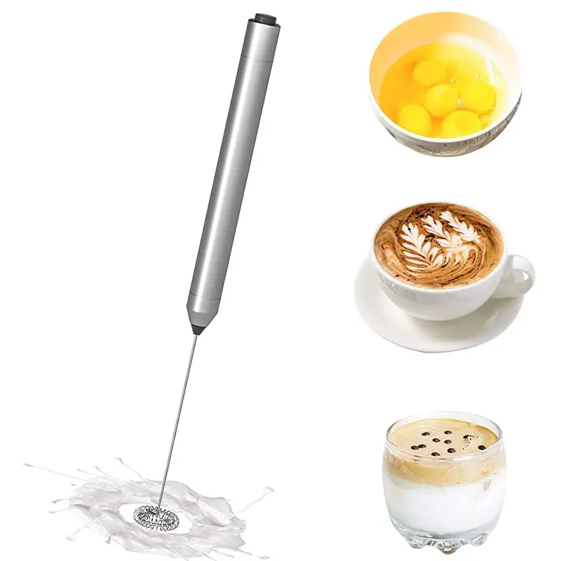 アップグレードされたチタンモーターハンドヘルド泡立て器電気泡立て器ミルクフォーマーミニミキサーとコーヒーブレンダーFを備えたコーヒー用ミルク泡立て器