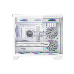 Lovingcool Boîtier <span class=keywords><strong>PC</strong></span> <span class=keywords><strong>Gamer</strong></span> RGB MATX CPU Personnalisable avec Logo, Tours d'Ordinateur de Bureau Gaming, Compatible <span class=keywords><strong>Refroidisseur</strong></span> Liquide 360mm - Product Image 4