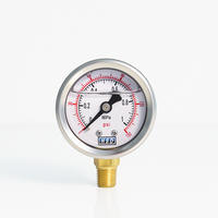 Stainless Steel Liquid Filled High Pressure Oil Gauge with Radial Installation Type