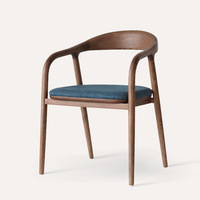 Chaise de salle à manger nordique en bois massif avec rembourrage doux, fauteuil moderne pour la maison, salles à manger, hôtels, gîtes, salon, chambre, bureau
