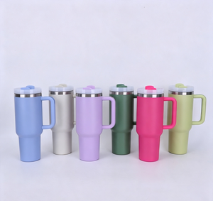 40oz Stainless Steel Portable Handgrip Tumbler with 6-12hr Thermal Insulation for <b>Hot</b>/Cold <b>Drinks</b> for Parties - Product Image 3
