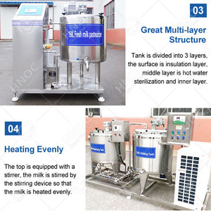 เครื่องพาสเจอร์ไรซ์นม OCEAN ขนาด 100 ลิตร พร้อมเครื่องทำไอศกรีมและเครื่องผสมแบบโฮโมจีไนเซอร์ - Product Image 5