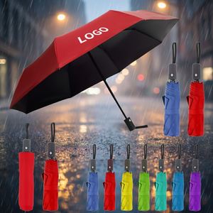 Parapluie pliant automatique compact double couche anti-vent et imperméable de qualité supérieure à prix abordable pour cadeaux promotionnels - Product Image 1