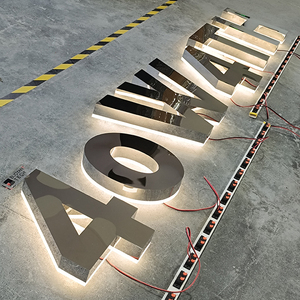 BUOYANT Custom 3D Luminous Metal <strong>Letter</strong> Wall Sign Back Lit Acrylic Business Logo Sign Backlit <strong>Led</strong> <strong>Letters</strong>