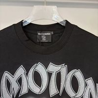 T-shirt pour homme de créateur avec strass et diamants, motif 'Mixed Emotion'
