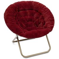Vente en gros Nouveau design Soucoupe pliable pour chambre à coucher Cadre en métal pliable Plat pelucheux Maison Salon Dortoir Lune Camping Chaise de loisirs
