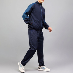 Ensemble 2 pièces pour homme, survêtement zippé de qualité supérieure, veste zippée et pantalon de jogging, logo personnalisé, vêtements de sport de fitness, survêtement - Product Image 1