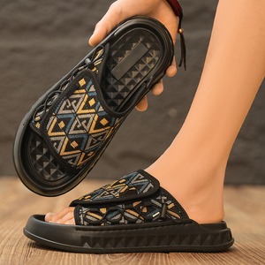 2026 new summer outerwear soft-soled single-toe <b>slippers</b> men trendy fashionable ethnic style cool <b>slippers</b> casual beach shoes - Product Image 4