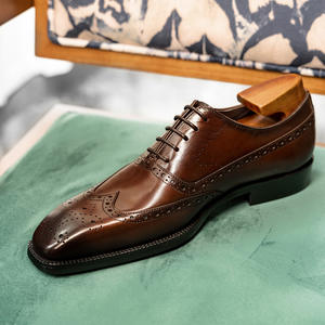 Chaussures habillées en cuir pour hommes, style décontracté doux et confortable, style Oxford, vêtements décontractés - Product Image 1