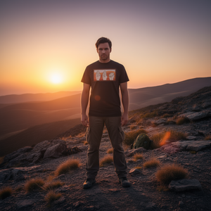 Camiseta Signal For Help negra unisex para adultos talla mediana - Product Image 3