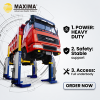 Maxima FC55W, élévateur de camion certifié CE, élévateur de véhicule commercial à quatre poteaux, élévateur robuste pour la réparation de camions, 5,5 tonnes/colonne