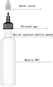 Empty 60ml 100ml 150ml PET <b>Plastic</b> Hair Care Oil Squeeze Applicator Packaging Bottle Twist Top Dispensing <b>Cap</b> Screen Printing - Product Image 4