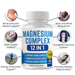Complément de Magnésium OEM 12-en-1 Complexe 1000 mg – Capsules Végétaliennes de Magnésium avec Glycinate, <span class=keywords><strong>Bisglycinate</strong></span>, Citrate et Malate Taurate - Product Image 2