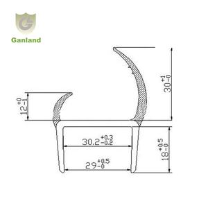 Kits de carrosserie de camion GL-22123 <span class=keywords><strong>largeur</strong></span> 30mm Joint de porte de caravane en fibre de verre PVC - Product Image 2