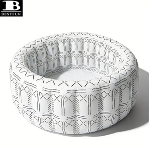 <span class=keywords><strong>Piscine</strong></span> gonflable ronde de luxe, style nordique naturel, épaissie, pleine grandeur, hors sol, pour toute la famille, pour <span class=keywords><strong>jardin</strong></span> extérieur - Product Image 4