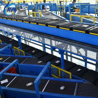 Línea de Clasificación de Cintas Cruzadas Lineales Expandibles, Transportador Duradero para Distribución de Paquetes Multipuerto