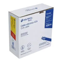BOÎTE 1 Rouleau de 100 mètres de câble THW CCA 10 AWG multibrin isolé PVC rouge de base