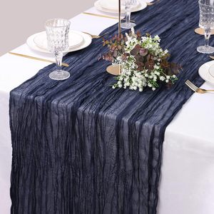Decoraciones para fiestas de té en casa, camino de mesa rosa de 120 pulgadas y 10 pies, tela de queso, gasa rústica, camino de mesa para boda y bebé - Product Image 4