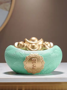 Cornucopia, escultura artesanal de resina, adorno de arte popular para agregar riqueza y elegancia para el hogar, mueble de TV, escritorio, sala de estar - Product Image 3